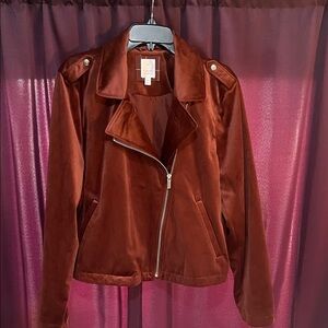 Lauren Conrad Faux Suede Moto Jacket